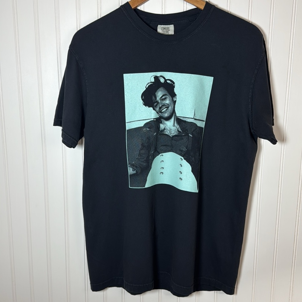 Harry Styles 2021 Love on Tour Merchandise T-shirt Black Comfort Colors Size Med